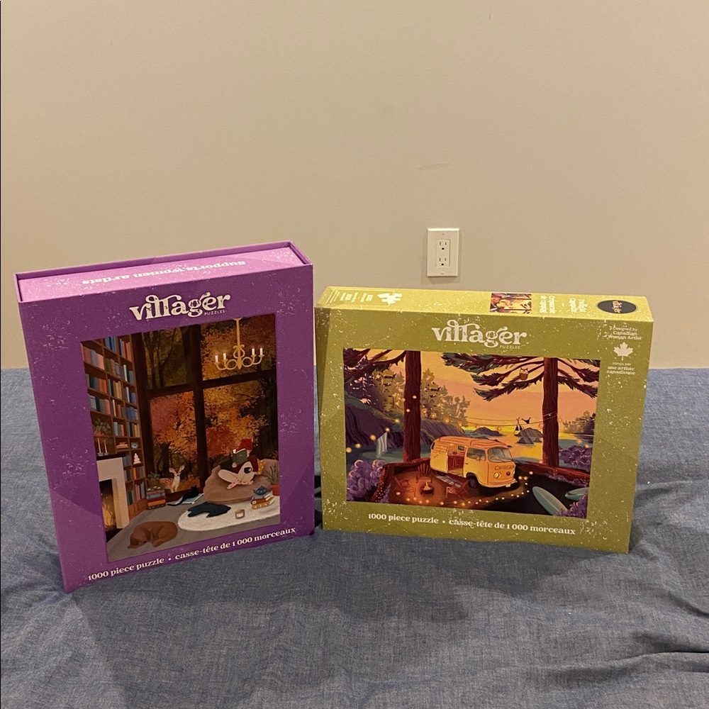 Two x 1,000 piece Villager Puzzles